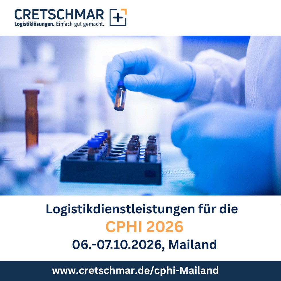 Logistikangebot: Mit CRETSCHMAR entspannt zur CPHI 2026 in Mailand