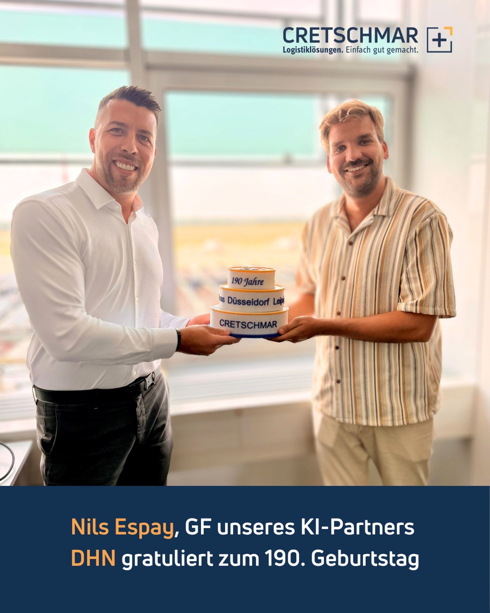 Nils Espay, GF unseres KI-Partners DHN gratuliert zum 190. Geburtstag