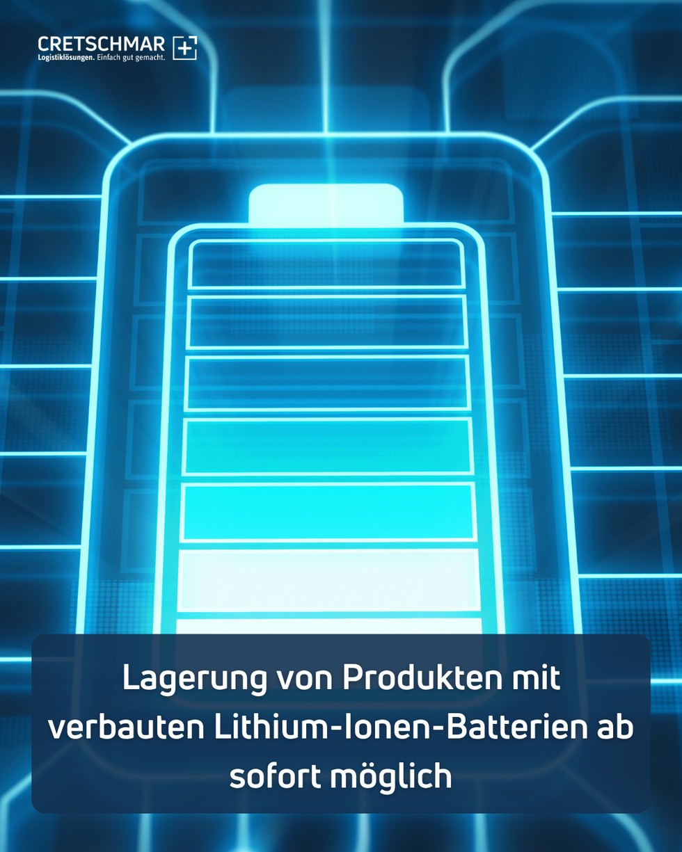 Lagerung von Produkten mit verbauten Lithium-Ionen-Batterien